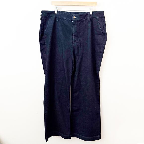 J. CREW | Soft Denim Trouser Signature Stretch High Waist Jeans Dark | 35, 20 - Picture 2 of 8